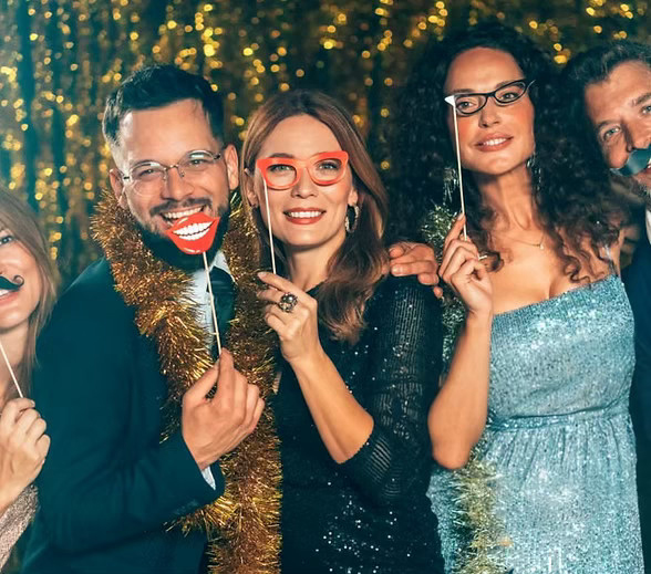 Happy couple at graduation celebration